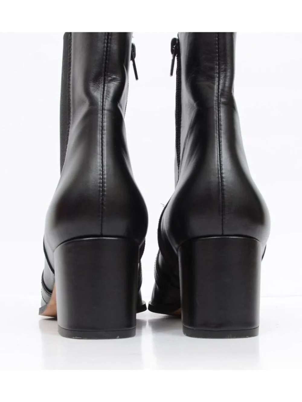 Renatta Made in Spain Womens 9 Black Leather Horsebit Ankle Heeled Dressy Boots‎